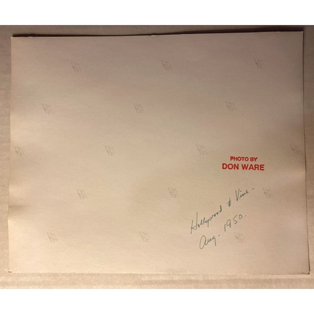 August 1950 black and white photo of Hollywood Boulevard and Vine Street by Los Angeles based photographer Don Ware...