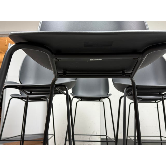 Metal Gam Fratesi for Gubi Black Beetle Bar Stools, Set of Four For Sale - Image 7 of 12