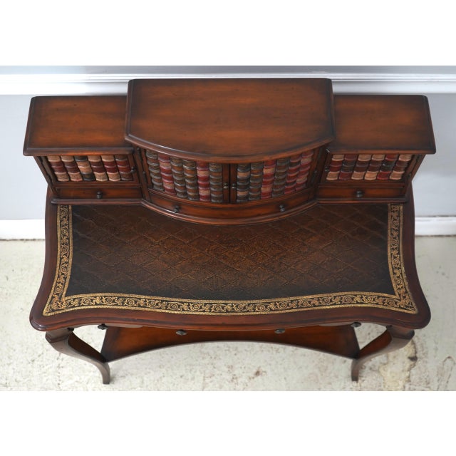 Theodore Alexander Leather Top Mahogany Faux Book Desk For Sale In Philadelphia - Image 6 of 18
