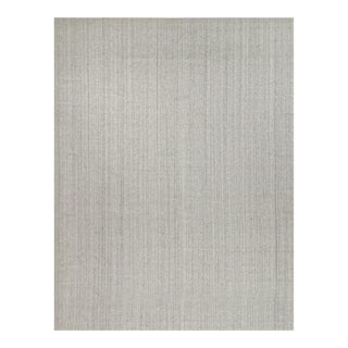 2010s Rug & Kilim’s Modern Rug in Solid Gray and Off-White Striae - 13x17 For Sale
