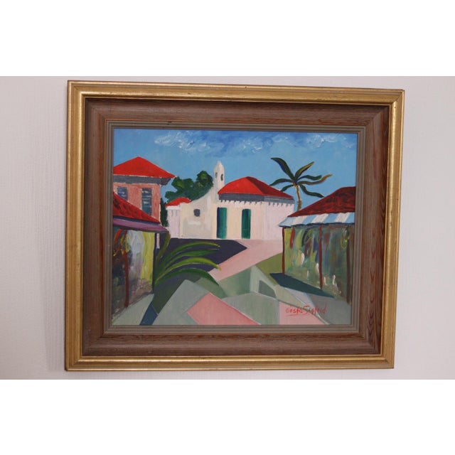 Gösta Sigfrid, City View, 1960s, Oil on Canvas, Framed For Sale - Image 7 of 18
