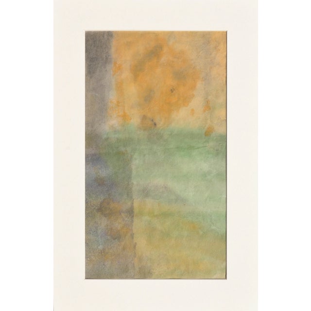 Circa 1960 "Abstract Vertical Sunset" Watercolor Painting Fragment by Irene Pattinson For Sale In Monterey, CA - Image 6 of 6