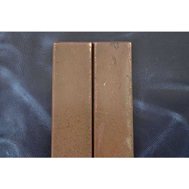 Tiffany Studios New York Zodiac Bronze Blotter Ends With Leather Desk Blotter For Sale - Image 12 of 14