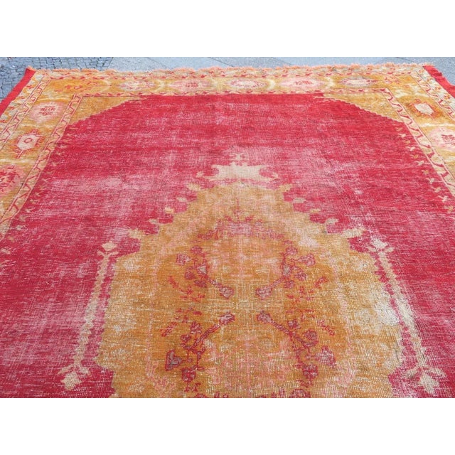 Large Antique Oushak Rug, 1910s For Sale - Image 11 of 18