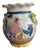 Mid 20th Century Incised Italian Fluted Hand-Painted Vase For Sale