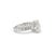 10k White Gold Igi 4.26ctw Pear Shape Lab Grown Diamond Halo Pave Engagement Ring, Size 7.25 For Sale - Image 4 of 8