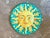 Folk Art Vintage Italian Glazed Ceramic Sun Plaque For Sale - Image 3 of 7