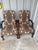 Wood 2 Vintage Queen Anne Accent Chairs, Paisley Tapestry Armchairs, Cabriole Legs For Sale - Image 7 of 11