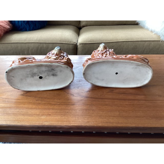 Pair of 19th Century Staffordshire Lions For Sale - Image 12 of 18