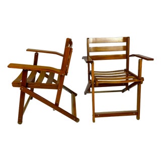 Vintage Deck Chairs by Reguitti for Fratelli Reguitti, 1970s, Set of 2 For Sale