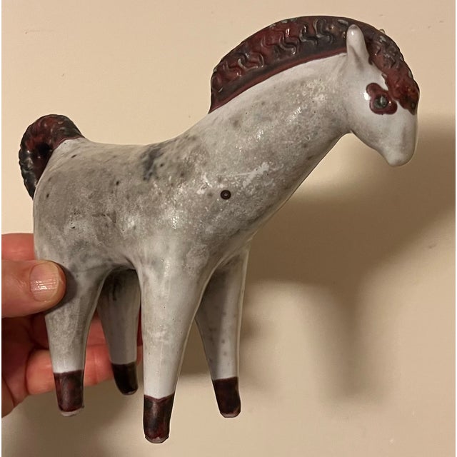 Italian Mid-Century Modern Pottery Horse Sculpture Circa 1960 For Sale - Image 11 of 12
