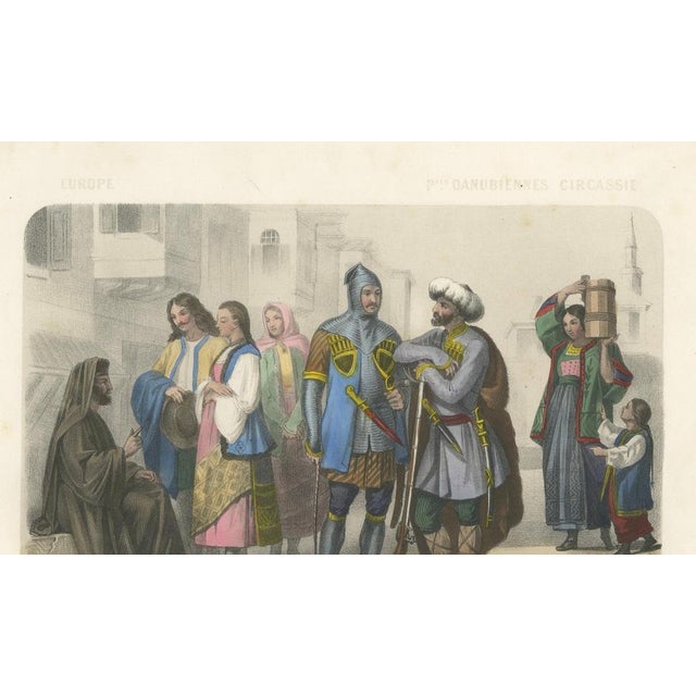 Black After Fossey, Moldavian and Circassian Costumes, Peoples of the Danubian Provinces, 1845, Lithograph For Sale - Image 8 of 9