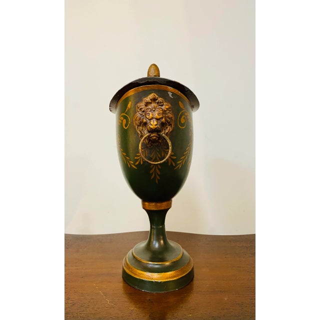 Antique French Tole Urn For Sale - Image 4 of 9