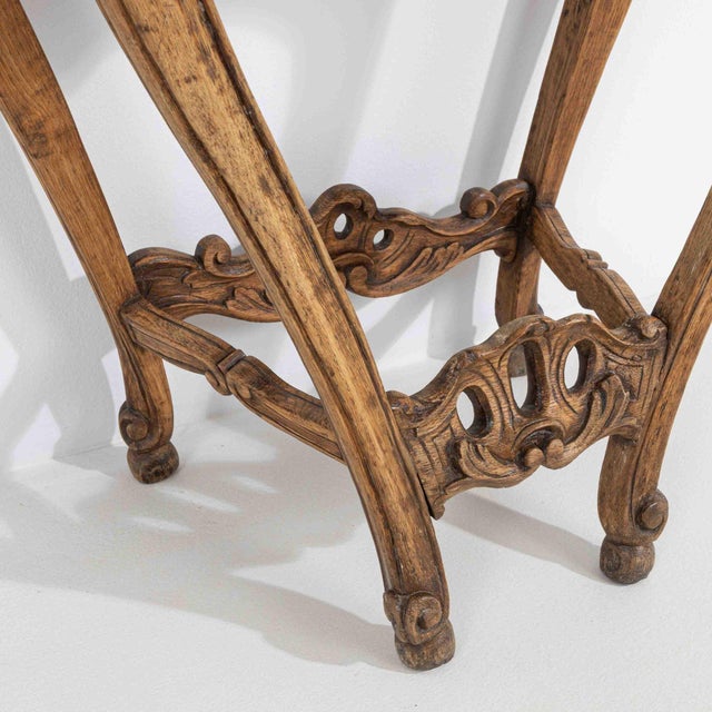 French Early 19th Century France Louis XV Amber Wood Console Table For Sale - Image 3 of 10