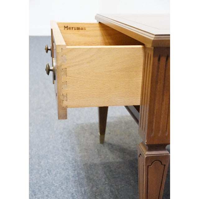 Brown Mersman Furniture Solid Walnut Italian Mediterranean Style 26" Square Accent End Table 8716 For Sale - Image 8 of 13