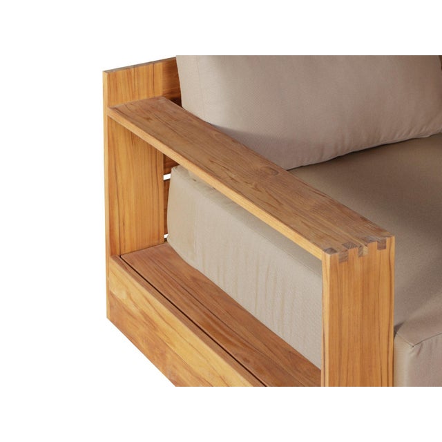 Wood Imperial Grove Outdoor Solid Teak Wood Revolving Chair For Sale - Image 7 of 13