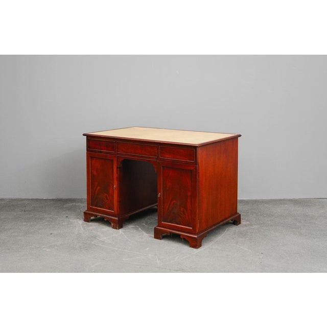 Vintage English Mahogany Desk, 20th Century For Sale - Image 9 of 18