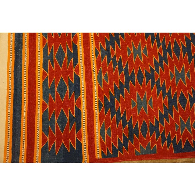 Textile 1930s Indian Cotton Dhurrie Carpet For Sale - Image 7 of 13