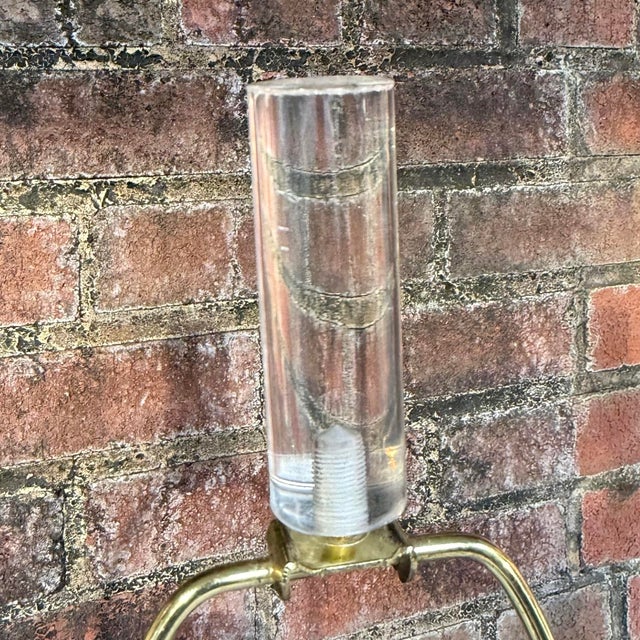 Metal Vintage 1970s Hollywood Regency Lucite Helix Table Lamps, Attributed to Herbert Ritts for Astrolite - A Pair For Sale - Image 7 of 12