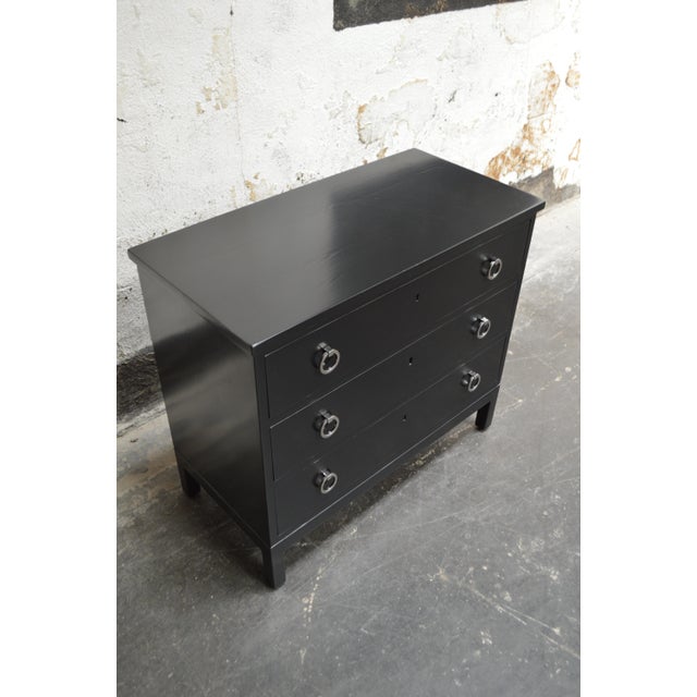 Swedish Art Moderne Black Lacquer Three Drawer Chest Chairish