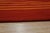 6x8 Red Flat Weave Wool Wavy Ochre Lines Geometric Modern Carpet Rug For Sale - Image 4 of 4