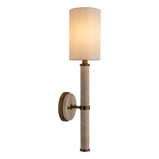 Tivoli Marble Natural/Brass Sconce For Sale