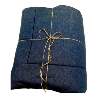 20th Century Ralph Lauren Reversible Rare Dark Blue Heavy Denim Queen/Full Comforter Excellent "Mint" Condition For Sale