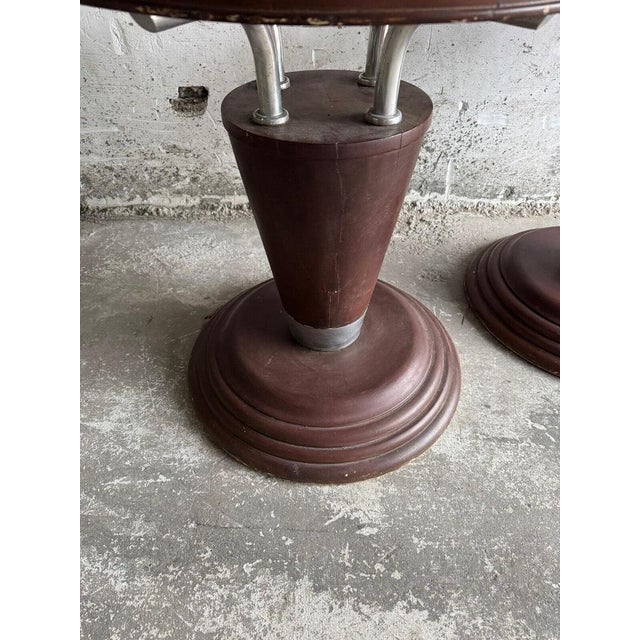 Art Nouveau Side Tables with Woven Top, 1890s, Set of 2 For Sale - Image 4 of 7