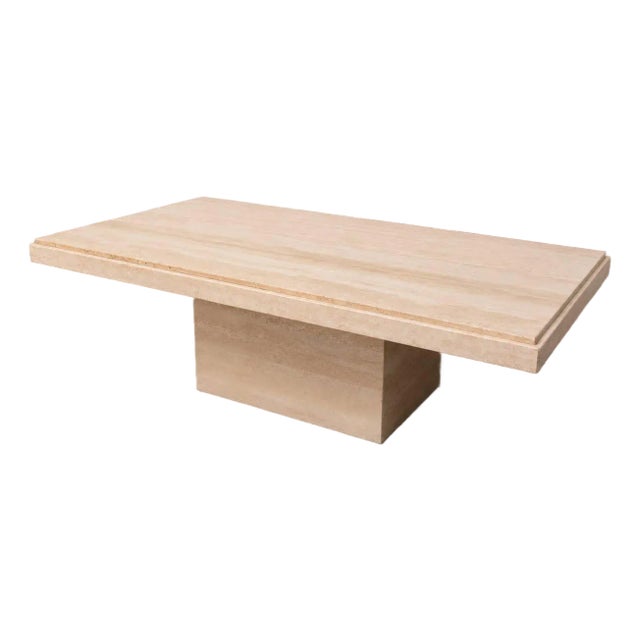 Postmodern Travertine Coffee/Cocktail Table c.1970 Italy For Sale