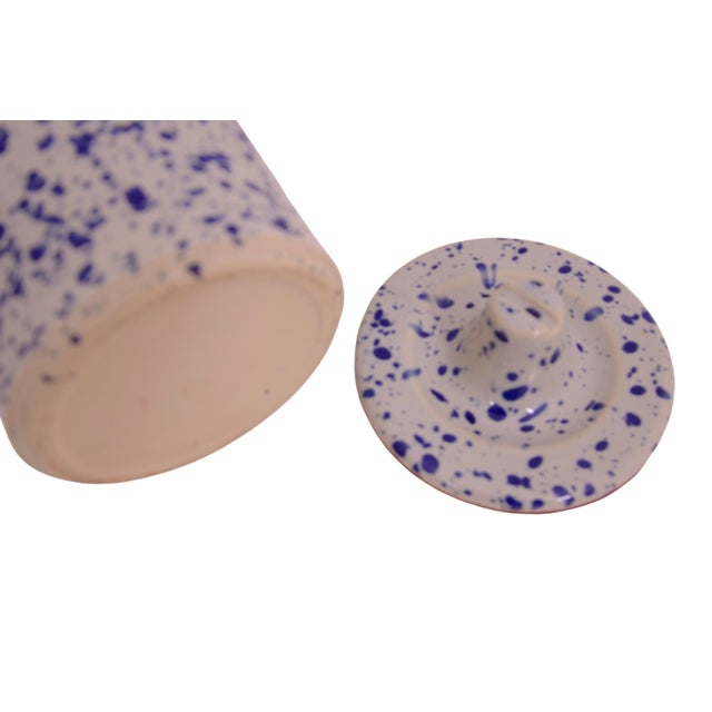 Blue Spatter Glaze 6" Crock For Sale In Chicago - Image 6 of 6