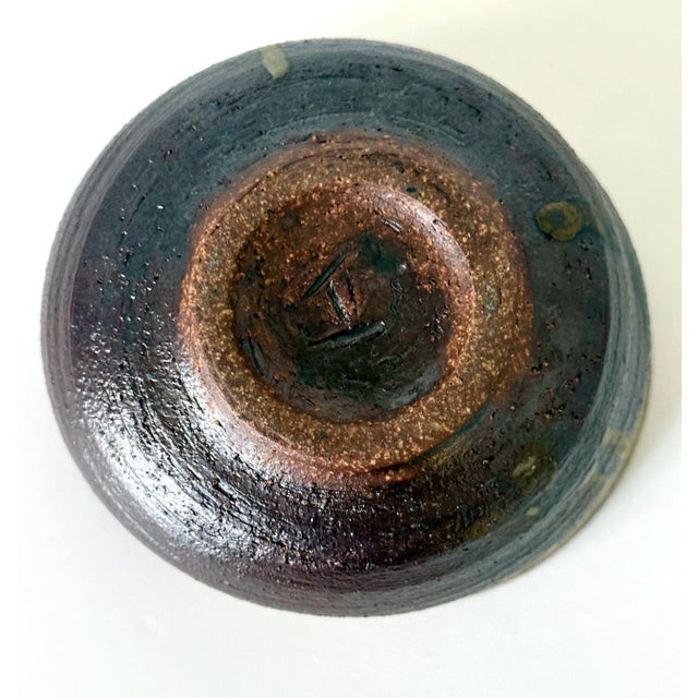 Brilliant Clog-Form Ceramic Tea Bowl by Toshiko Takaezu For Sale - Image 15 of 16
