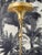 Contemporary Gilt Iron Chandelier With Four Arm Design For Sale - Image 9 of 13