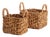 Eve Banana Leaf Baskets With Handles Small, Set Of 2 For Sale