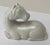 An equestrian sitting white horse sculpture, crafted with exquisite precision and care. Handcrafted from clay, this...