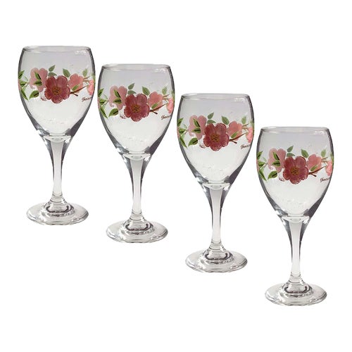 Franciscan Desert Rose 12 Oz Wine Glasses Set of