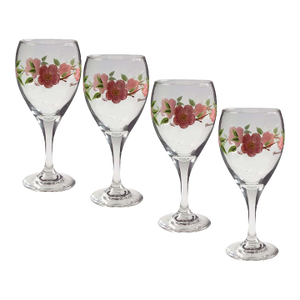 Franciscan Desert Rose 12 Oz Wine Glasses - Set of 4