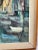 Blue 1960s Vintage Harbor Scene Jean Kalisch Abstract Painting Oil on Board For Sale - Image 8 of 12