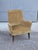 Vintage Italian Chair with Wooden Feet and Velvet Fabric, 1950s, in Worn conditions. Designed 1950 to 1959