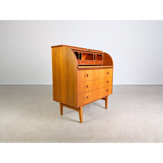 Vintage Secretaire in Teak by Egon Ostegaard For Sale - Image 6 of 15