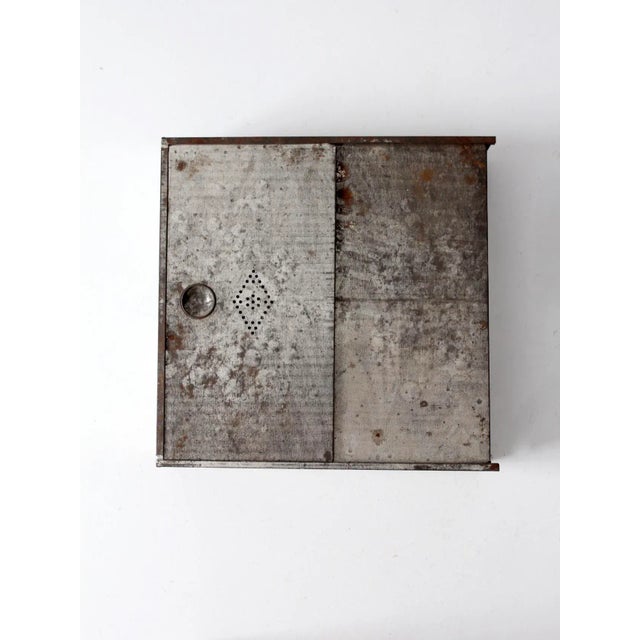Early 20th Century Vintage Metal Bread Box For Sale - Image 5 of 11