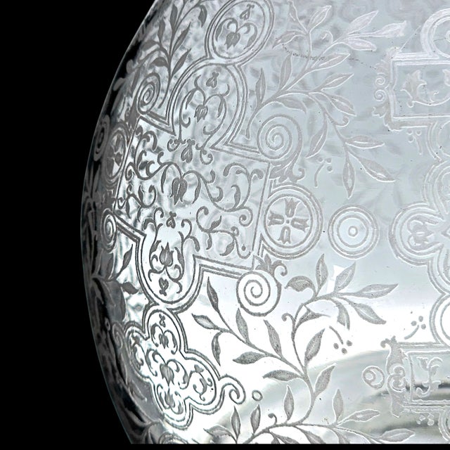 1940s Baccarat “Michelangelo” Wheel-Engraved Crystal Decanter, Signed For Sale - Image 10 of 18