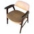 Mid-Century Dark Oak Accent Armchairs W/ Beige Seat by Paoli Furniture, Set of 3 For Sale - Image 4 of 8