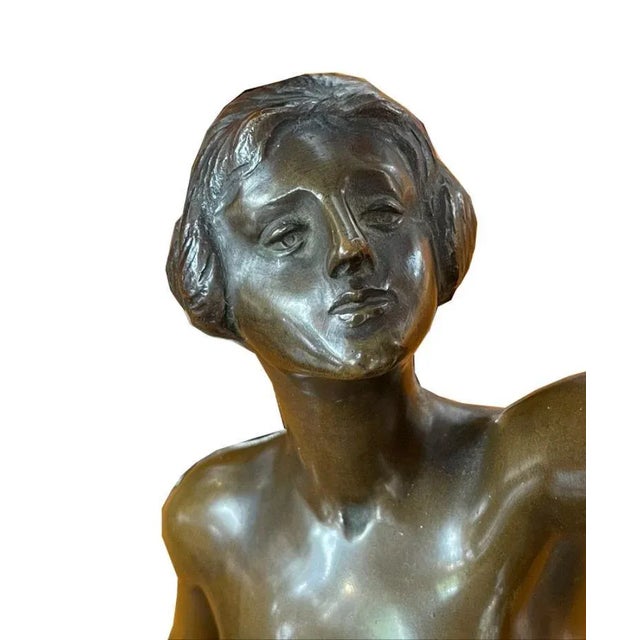 Art Nouveau bronze signed: “Hoffmann” Anker Hoffmann (Danish artist 1904-1985) was a professor at the Royal Danish Academy...