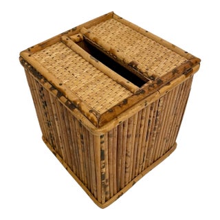Bamboo Rattan Tissue Box Cover Holder For Sale