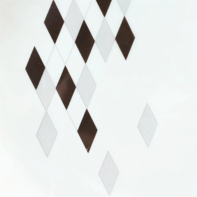 Set of 11 scarce Hutschenreuther Gelb "Domino" Bavaria Germany Diamonds pattern Dinner Plates, Fine Porcelain. 10.25"...