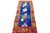 Turkish 3 X 6 Vintage Turkish Blue Wool Runner With Vibrant Abstract Motifs For Sale - Image 3 of 10