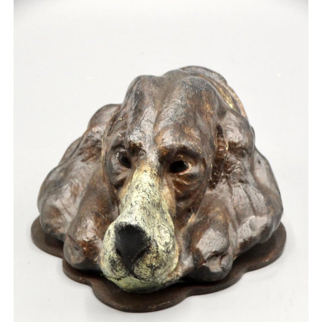 Antique Cold Painted Vienna Bronze Hound Dog Note Clip For Sale - Image 4 of 11