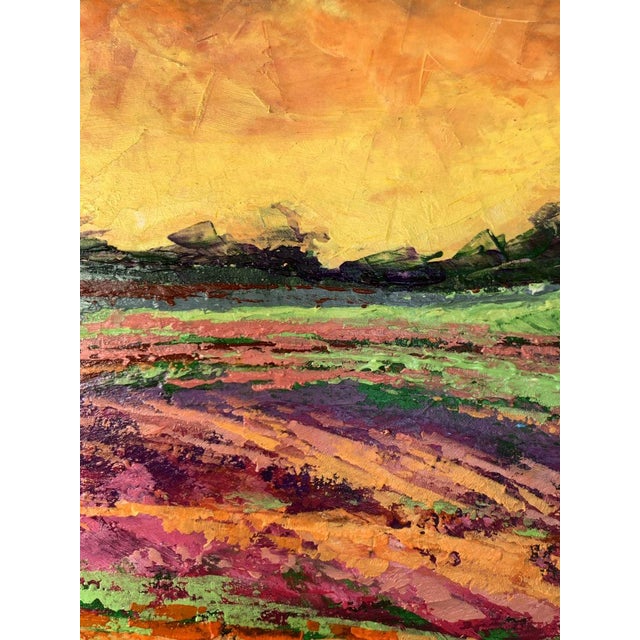 Oil Painting Sunset Behind the Forest v. Zadorozhnya For Sale - Image 6 of 12