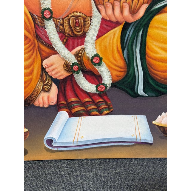Ganesha Original Oil Painting on Canvas For Sale In San Francisco - Image 6 of 12