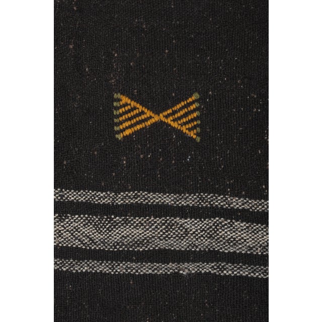 Coffee Turkish Striped Goat Hair Kilim 8'3'' X 10'3'' For Sale - Image 8 of 11